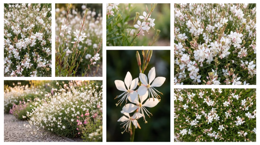 Gaura Lindheimera 'Graceful White' kwitnąca na biało