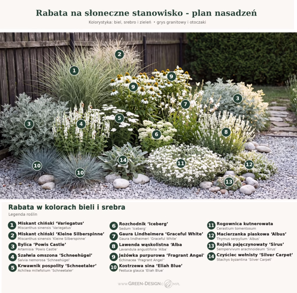 Biała rabata na słoneczne stanowisko - Green Design
